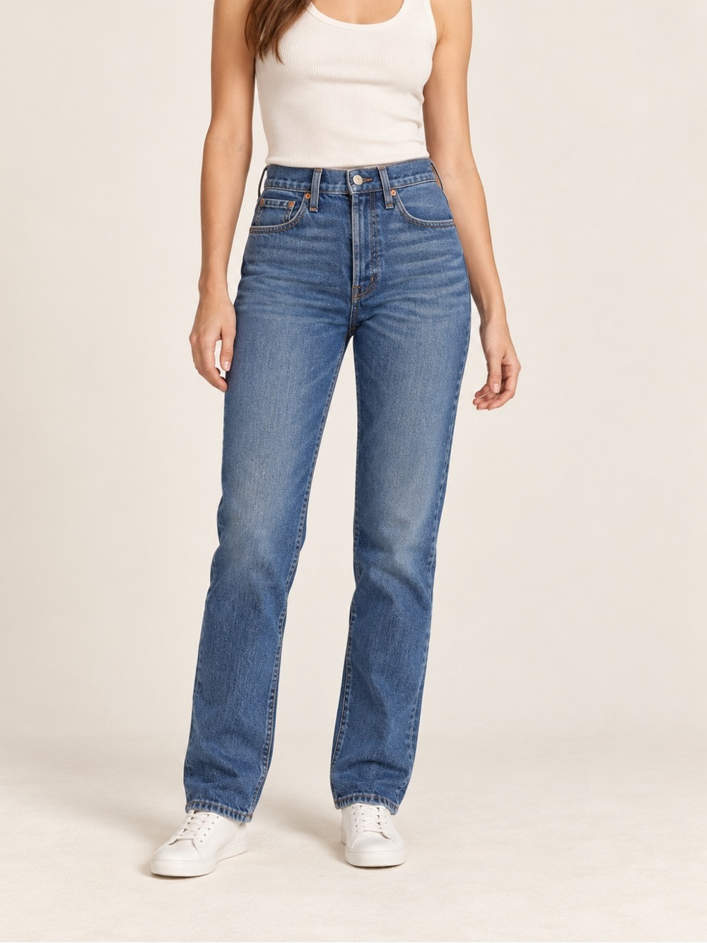 Madewell Perfect Vintage Full Lenght Jeans in Medium Blue Wash